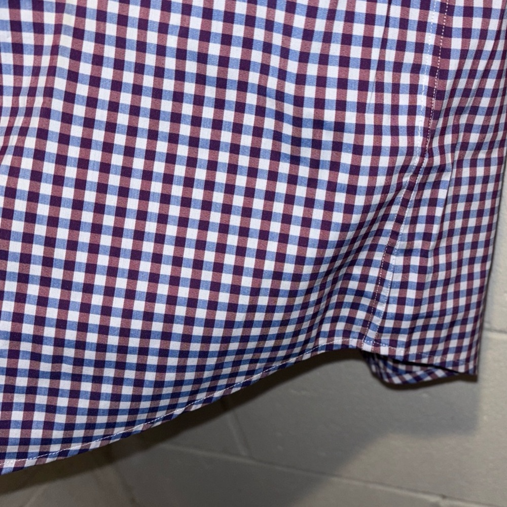 Lucky Brand men’s film fit shirt blue red check button down - Picture 5 of 7
